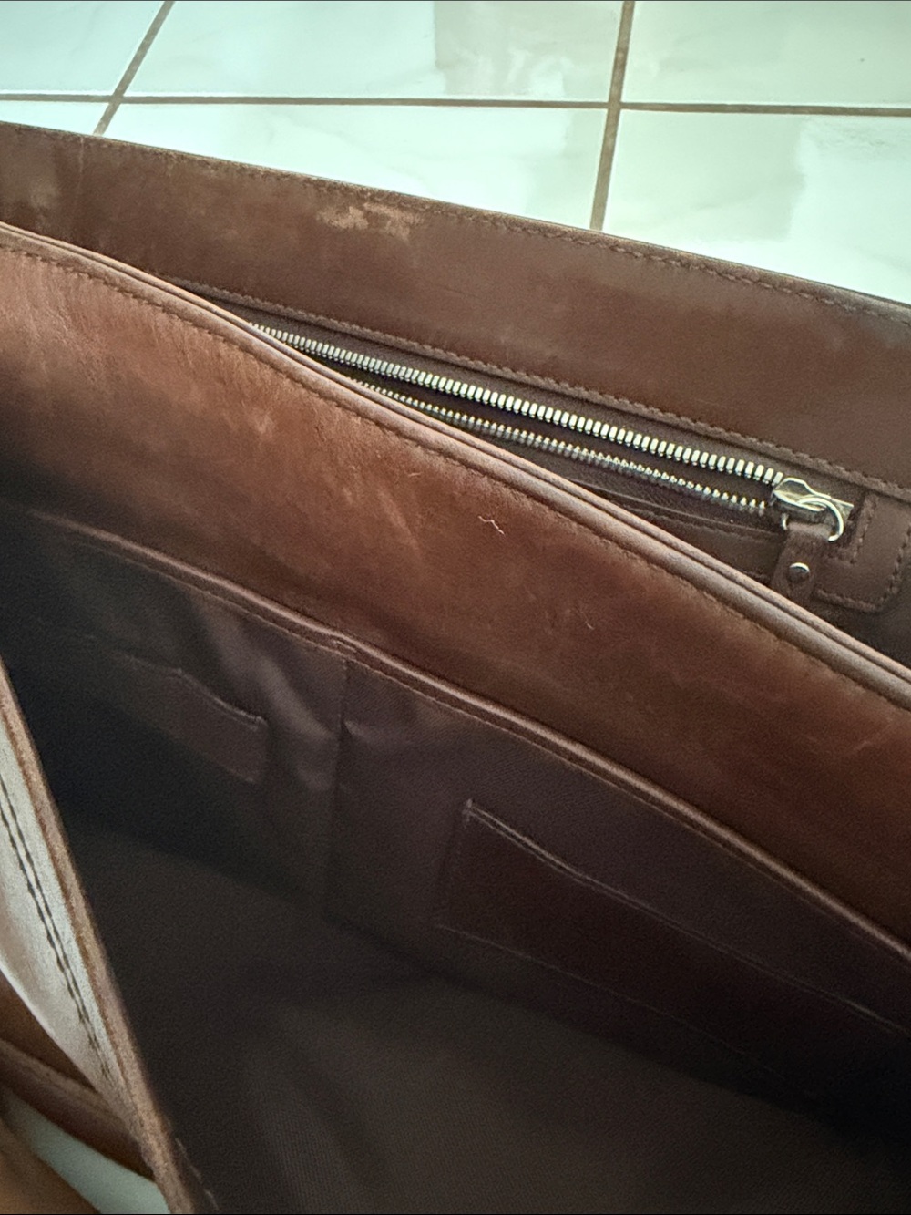 RARE VINTAGE COACH 5235 CONNER BROWN PADDED LEATHER BRIEFCASE LAPTOP BAG/ xbody - Picture 9 of 11